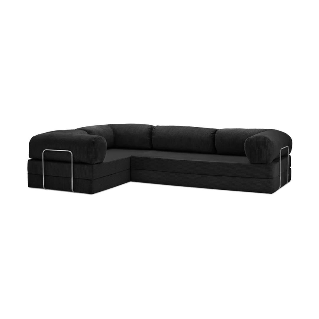 Belle Convertible L-Shaped Modular Sofa Bed - Corduroy BUBULAND HOME