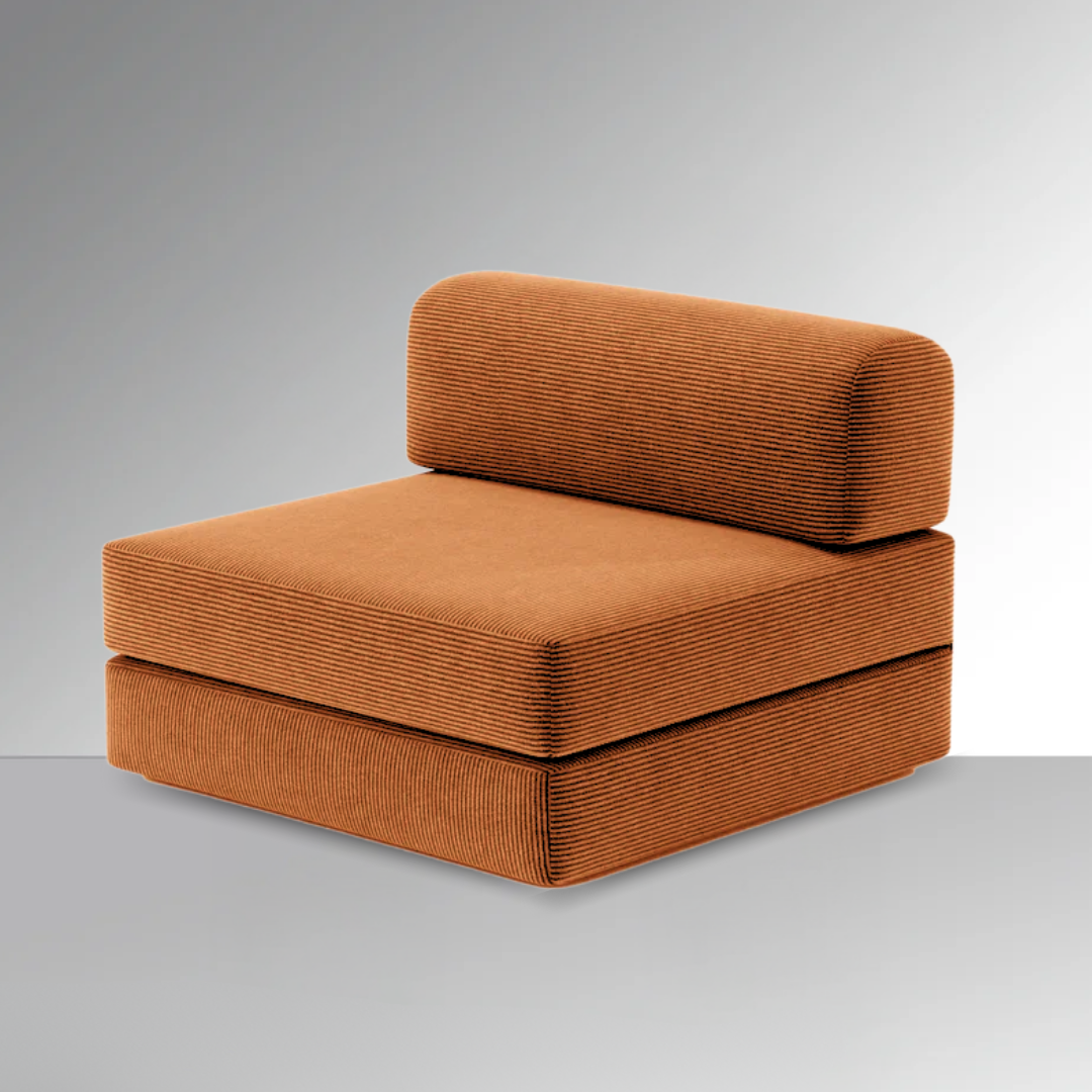 Belle Single Armless Seat - Corduroy BUBULAND HOME