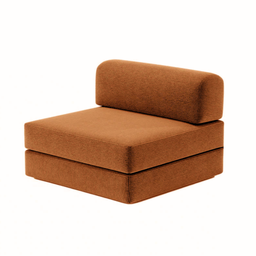 Belle Single Armless Seat - Corduroy BUBULAND HOME