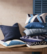Beyond the Ocean Cotton Cushion - Cushions Blue BUBULAND HOME
