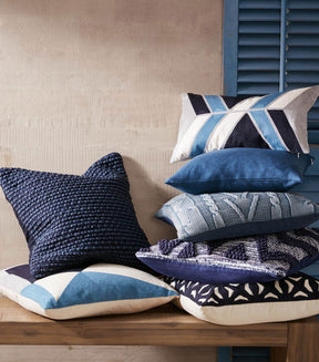Beyond the Ocean Cotton Cushion - Cushions Blue BUBULAND HOME