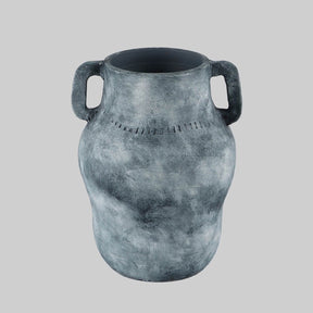 Blue-Grey Handle Ceramic Vase - vases Default Title BUBULAND HOME