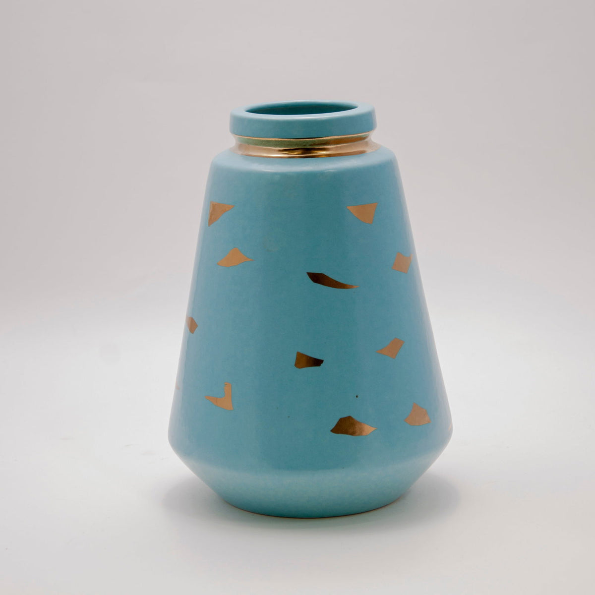 Blue Gold Irregular Vase - BUBULAND HOME