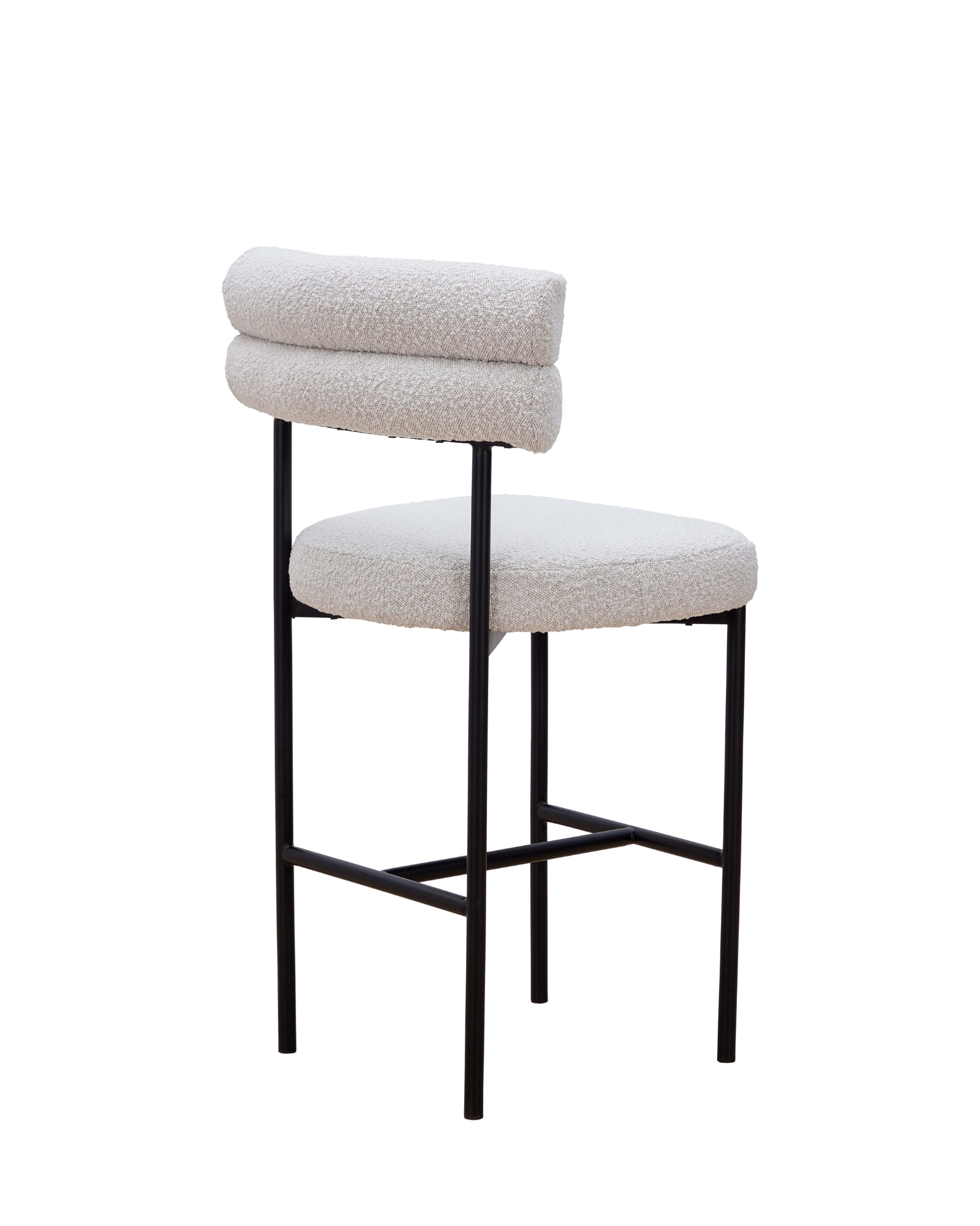 Cassandra Barstool -  Premium Ivory Boucle BUBULAND HOME