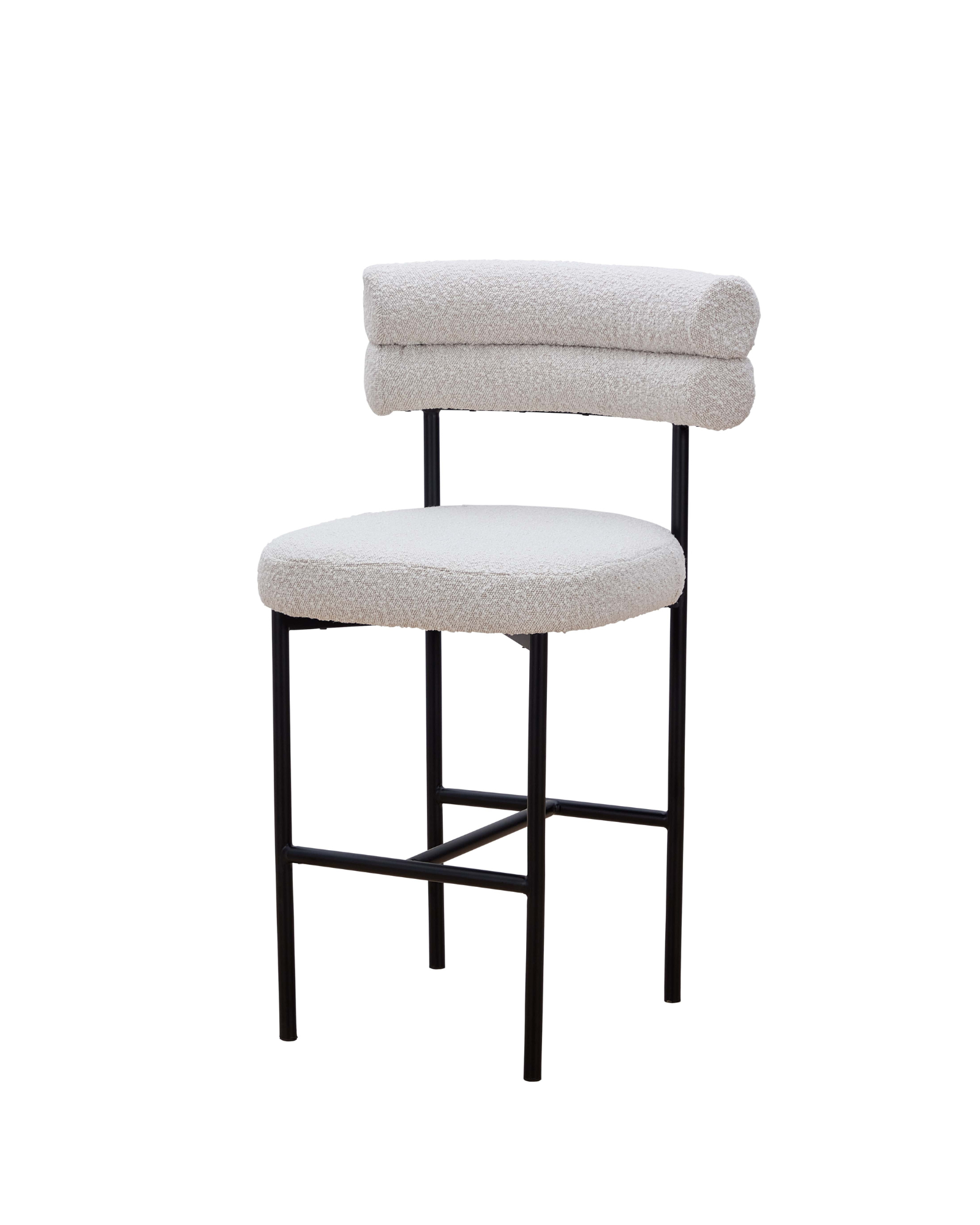 Cassandra Barstool -  Premium Ivory Boucle BUBULAND HOME