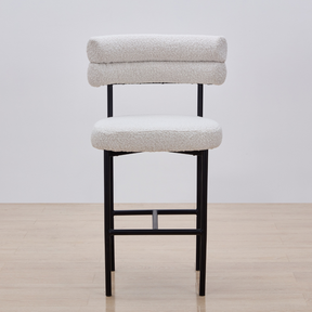 Cassandra Barstool -  Premium Ivory Boucle BUBULAND HOME
