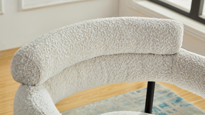 Cassandra Dining Chair -  Premium Ivory Boucle BUBULAND HOME