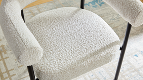 Cassandra Dining Chair -  Premium Ivory Boucle BUBULAND HOME