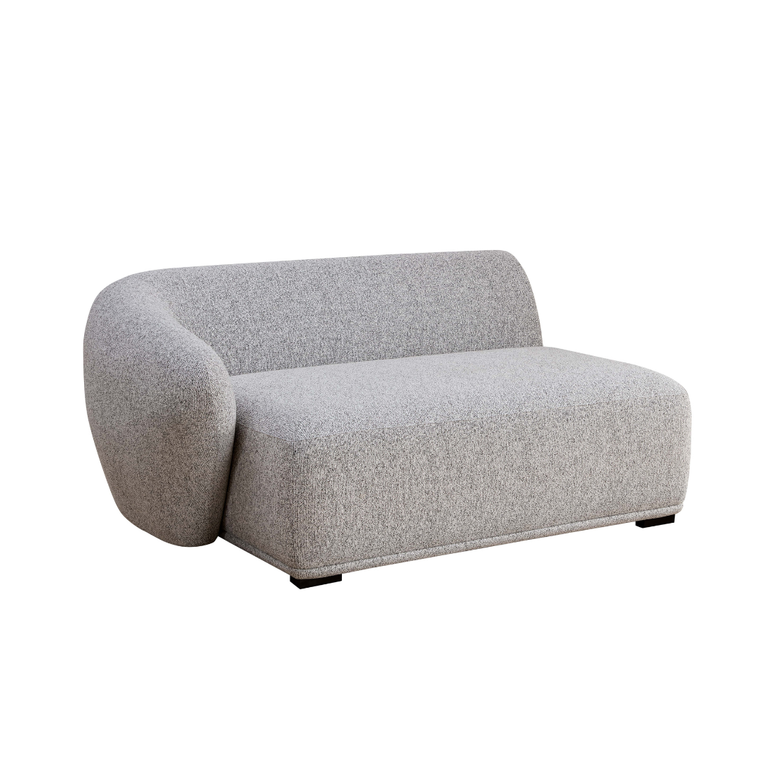 Charles Modular Sofa Left Arm Seat in Angled Front View on White Background