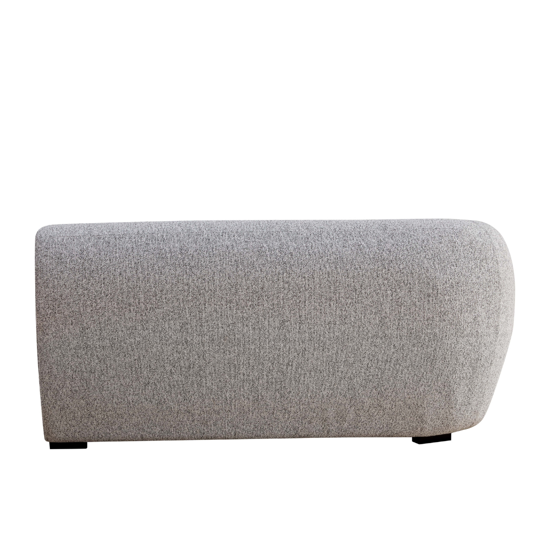 Charles Modular Sofa Left Arm Seat in Back View on White Background