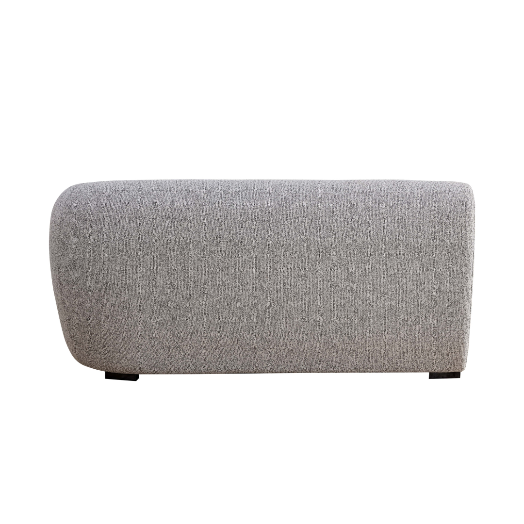 Charles Modular Sofa Right Arm Seat in Back View on White Background