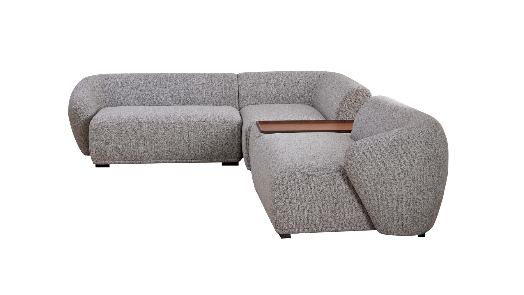Charles Modular Sofa in Side View on White Background