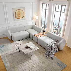 Charles Modular Sofa on Angled Top View in Room Setting