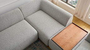 Charles  Modular Sofa on Angled Top View in Room Setting