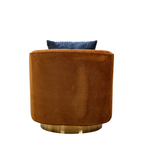 Charlotte Tub Swivel Armchair - Copper - Armchair Copper BUBULAND HOME
