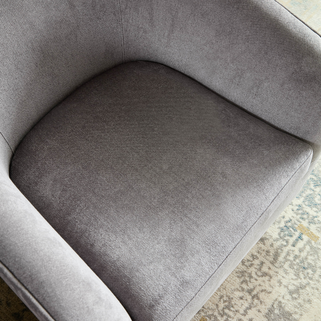 Charlotte Tub Swivel Armchair - Grey BUBULAND HOME