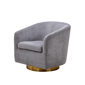 Charlotte Tub Swivel Armchair - Grey BUBULAND HOME