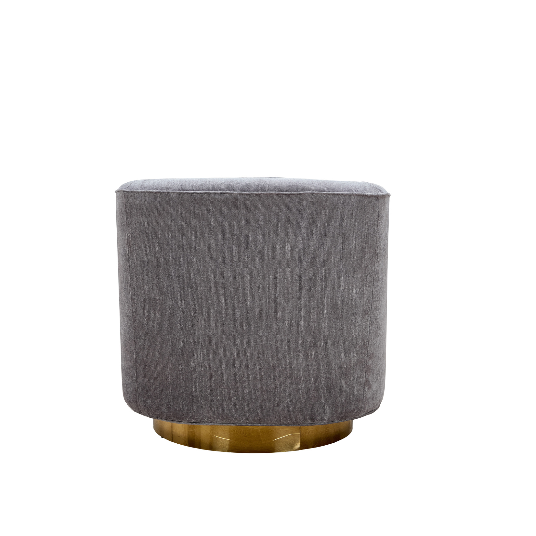Charlotte Tub Swivel Armchair - Grey BUBULAND HOME