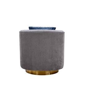 Charlotte Tub Swivel Armchair - Grey BUBULAND HOME
