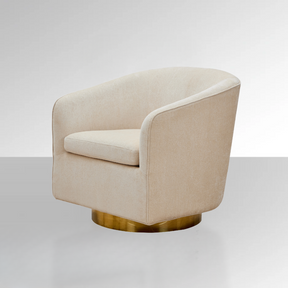 Charlotte Tub Swivel Armchair - Ivory BUBULAND HOME