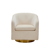 Charlotte Tub Swivel Armchair - Ivory BUBULAND HOME
