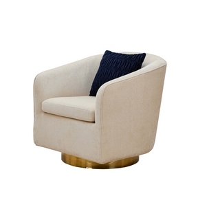 Charlotte Tub Swivel Armchair - Ivory BUBULAND HOME