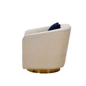 Charlotte Tub Swivel Armchair - Ivory BUBULAND HOME