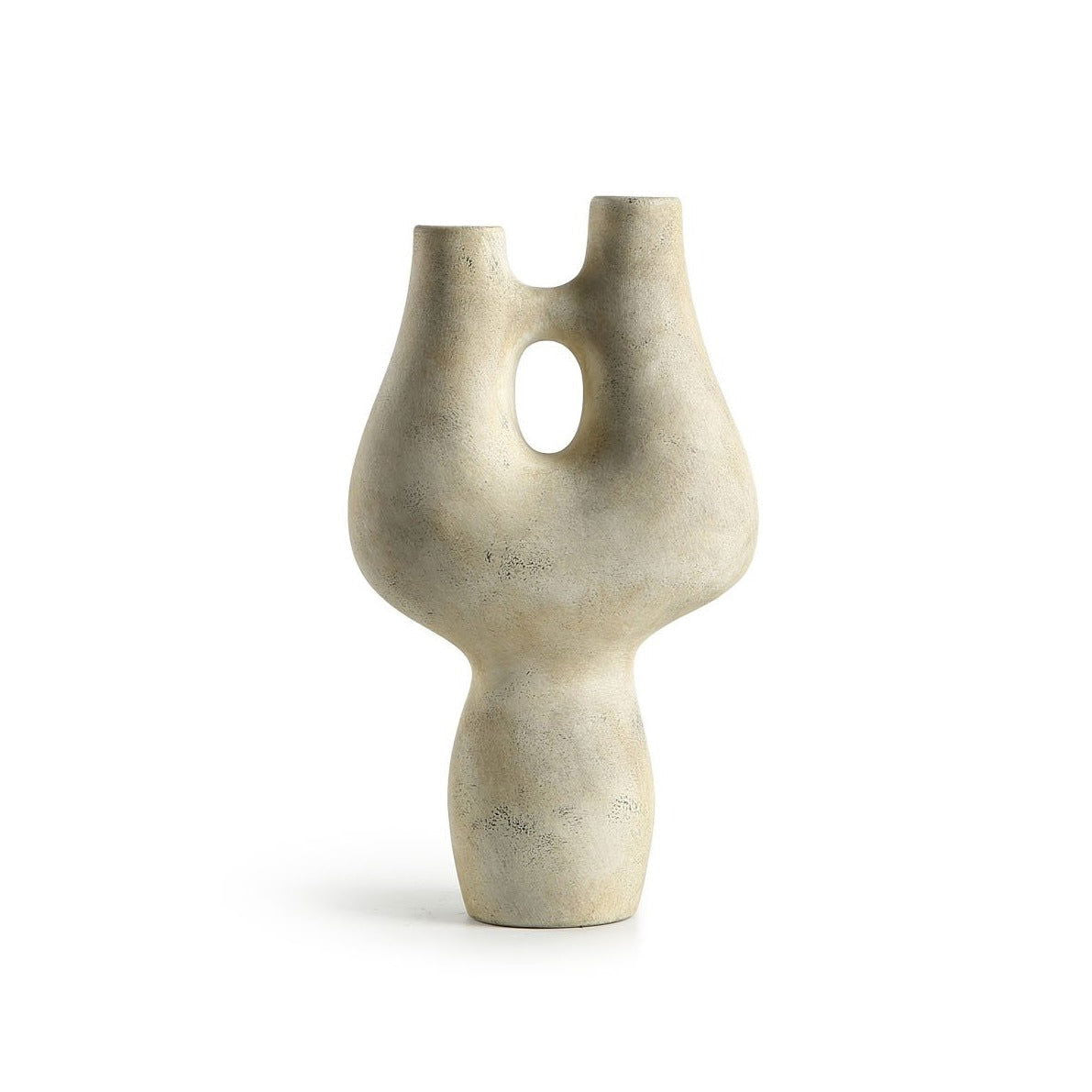 Circular Series Ceramic Vase - Ivory B BUBULAND HOME
