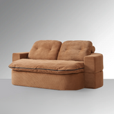 Loop Convertible Sofa Bed - Textured Fabric - sofa Natural White Textured Fabric BUBULAND HOME