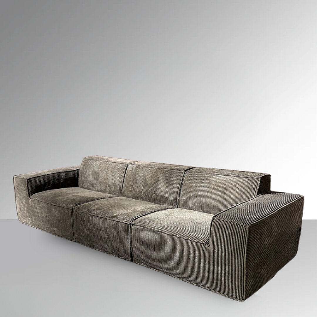 Stripe Modular Sofa - Dark Grey Textured Fabric