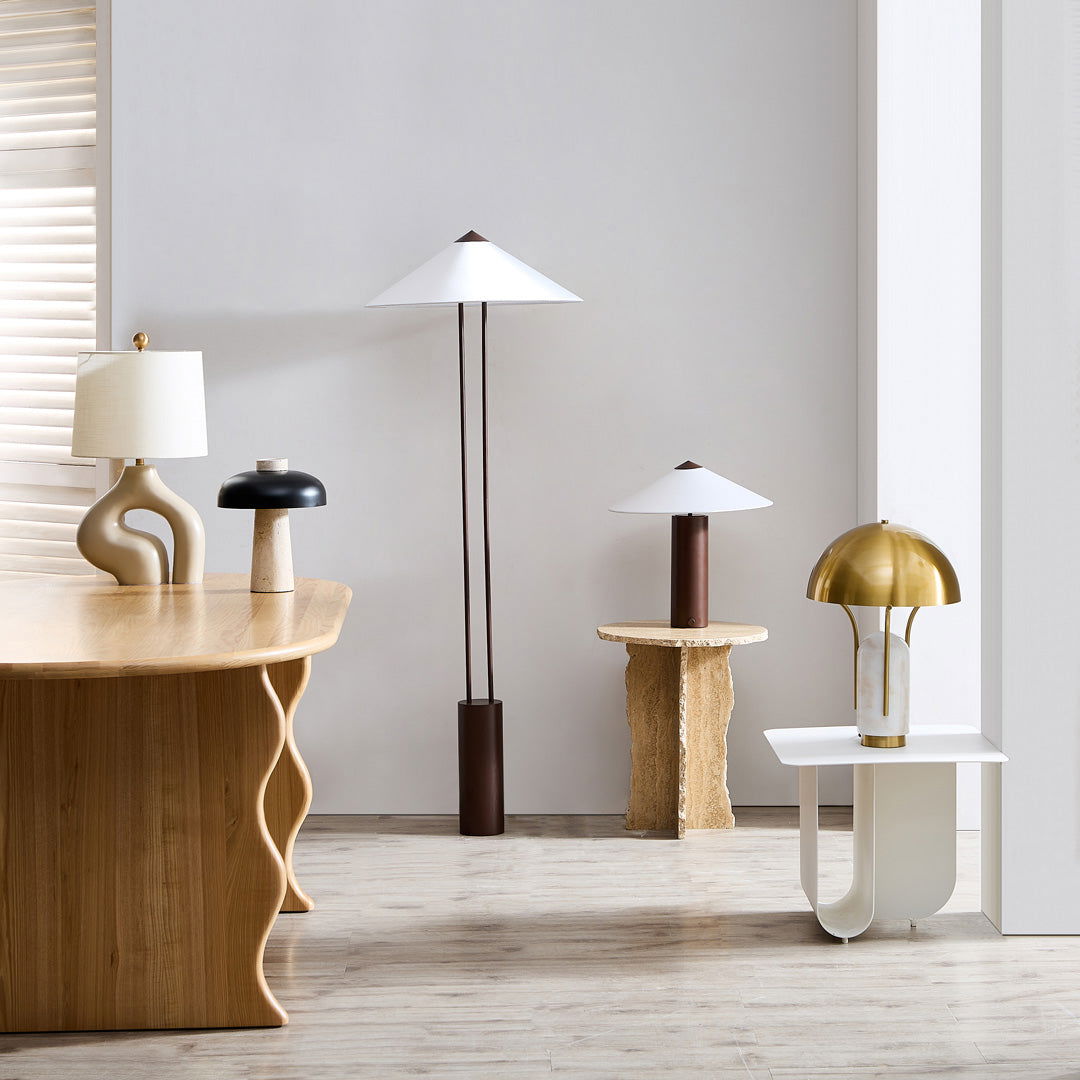 Cove Table Lamp - Lamps Cream BUBULAND HOME