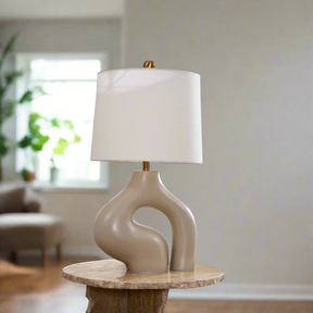 Cove Table Lamp - Lamps Cream BUBULAND HOME