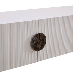 Craft Entertainment Unit - White | Customise Marble Handle BUBULAND HOME