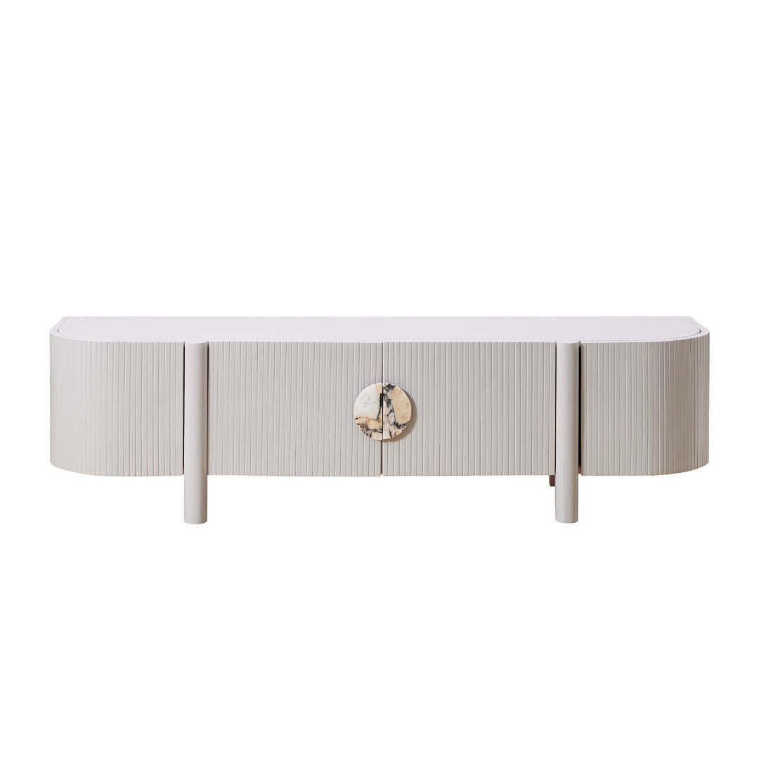 Craft Entertainment Unit - White | Customise Marble Handle BUBULAND HOME