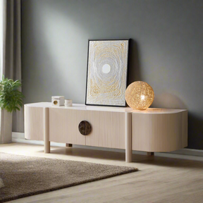 Craft Entertainment Unit - White | Customise Marble Handle BUBULAND HOME