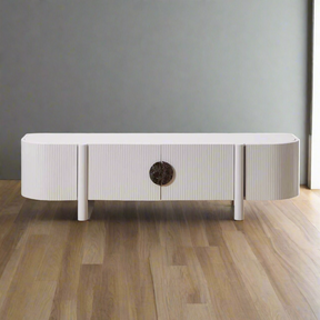 Craft Entertainment Unit - White | Customise Marble Handle BUBULAND HOME
