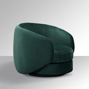 Cuddo Swivel Armchair - Green Velvet BUBULAND HOME