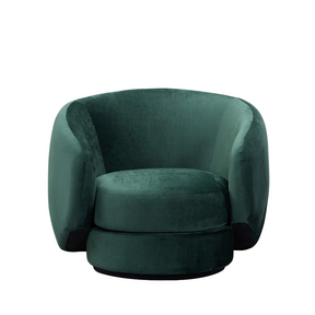 Cuddo Swivel Armchair - Green Velvet BUBULAND HOME