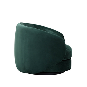 Cuddo Swivel Armchair - Green Velvet BUBULAND HOME