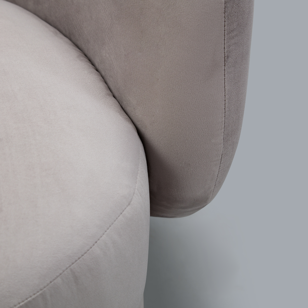 Cuddo Swivel Armchair - Grey Velvet BUBULAND HOME