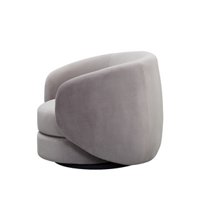 Cuddo Swivel Armchair - Grey Velvet BUBULAND HOME