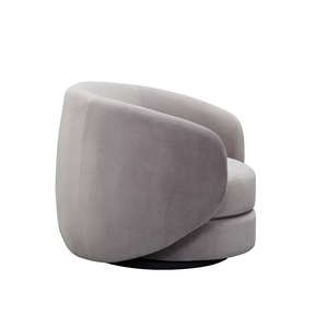 Cuddo Swivel Armchair - Grey Velvet BUBULAND HOME