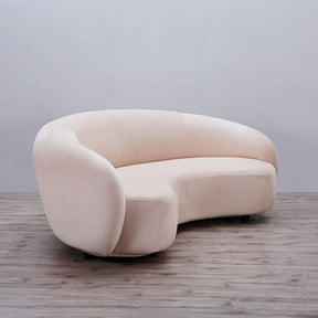 Curvo 2.5 Seater Velvet Sofa - Shell BUBULAND HOME