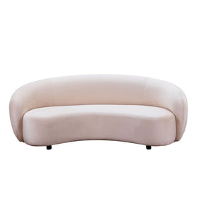 Curvo 2.5 Seater Velvet Sofa - Shell BUBULAND HOME