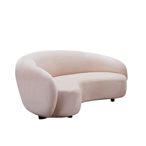 Curvo 2.5 Seater Velvet Sofa - Shell BUBULAND HOME