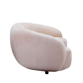 Curvo 2.5 Seater Velvet Sofa - Shell BUBULAND HOME