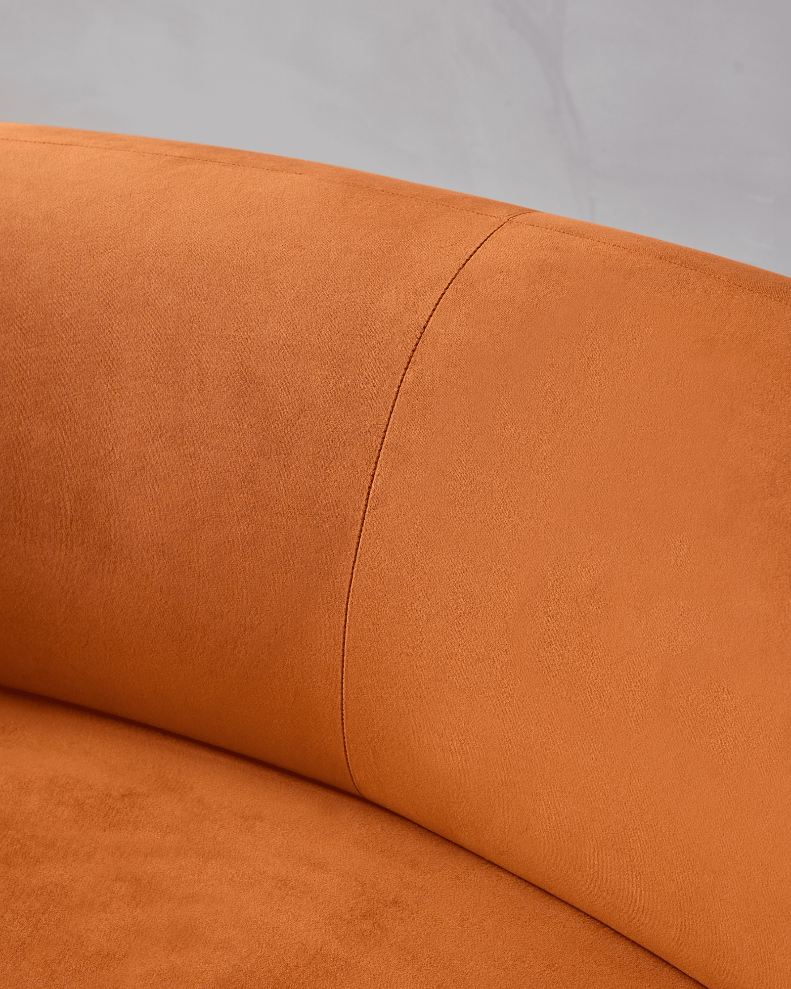 Curvo 3 Seater Velvet Sofa - Burnt Orange BUBULAND HOME