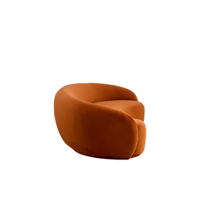 Curvo 3 Seater Velvet Sofa - Burnt Orange BUBULAND HOME