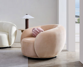 Curvo Occasional Armchair - Velvet Shell - sofa Shell Velvet BUBULAND HOME