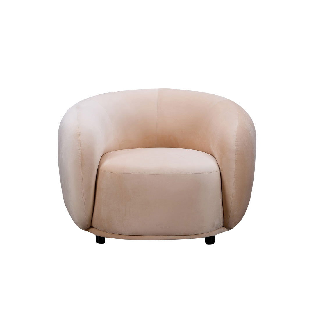Curvo Occasional Armchair - Velvet Shell - sofa Shell Velvet BUBULAND HOME